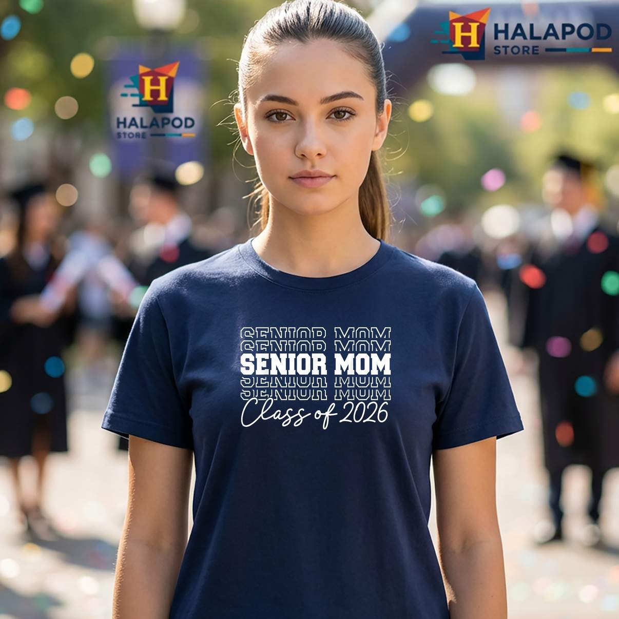Senior Mother Class Of 2026 T-Shirt Graduation Mom Graphic Design Lover For Mens