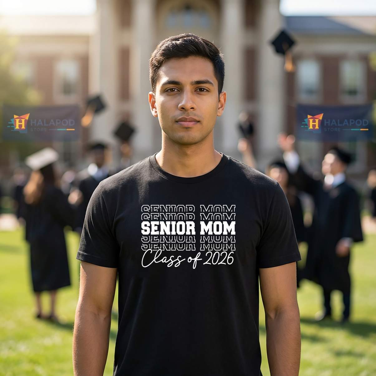 Senior Mother Class Of 2026 TShirt Graduation Mom Graphic Design Lover For Mens