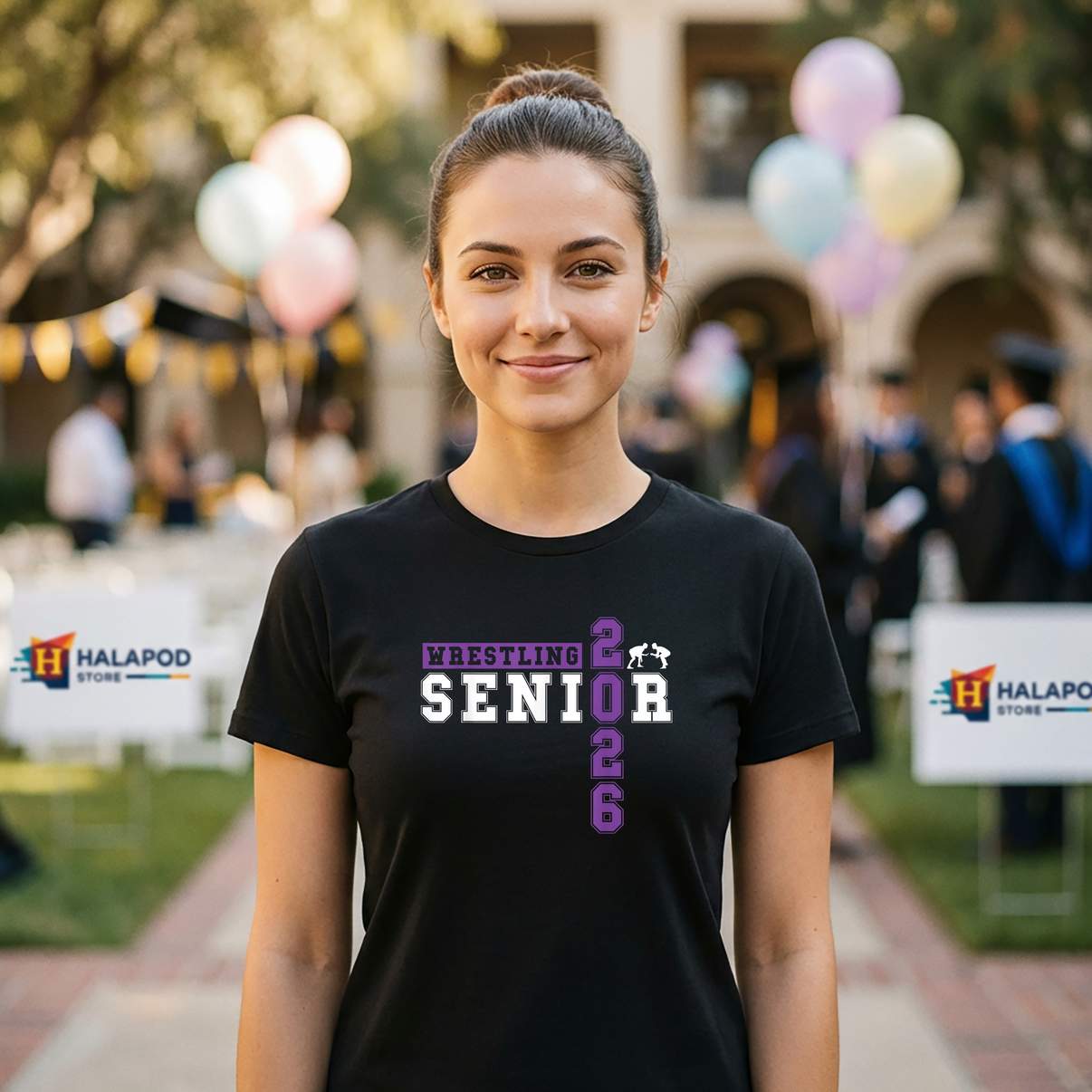 Senior Night Wrestling 2026 TShirt Class Of Graduation Sports Fan Graphic Mens