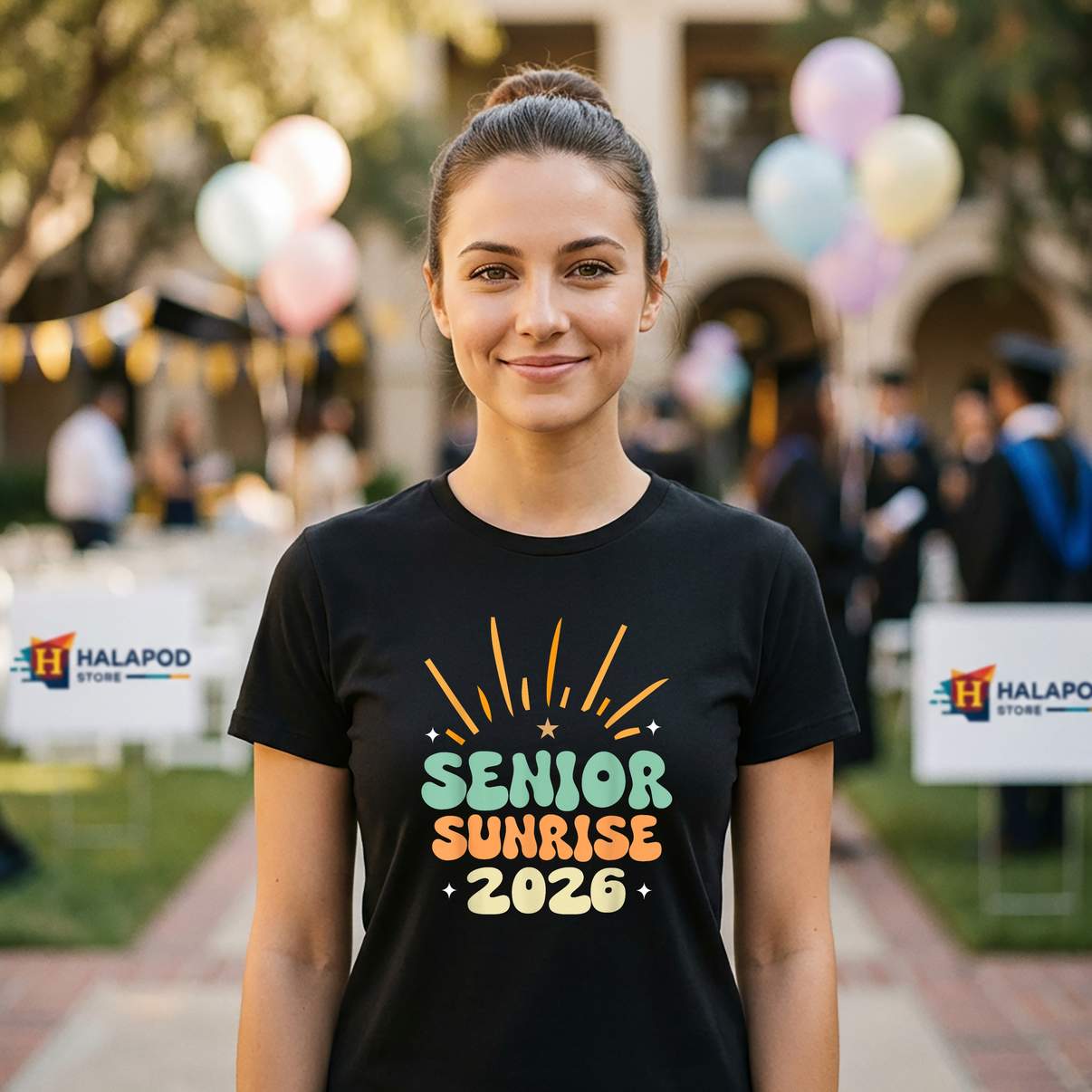 Senior Sunrise Class Of 2026 Shirt High School Graduation Graphic For Mens Top