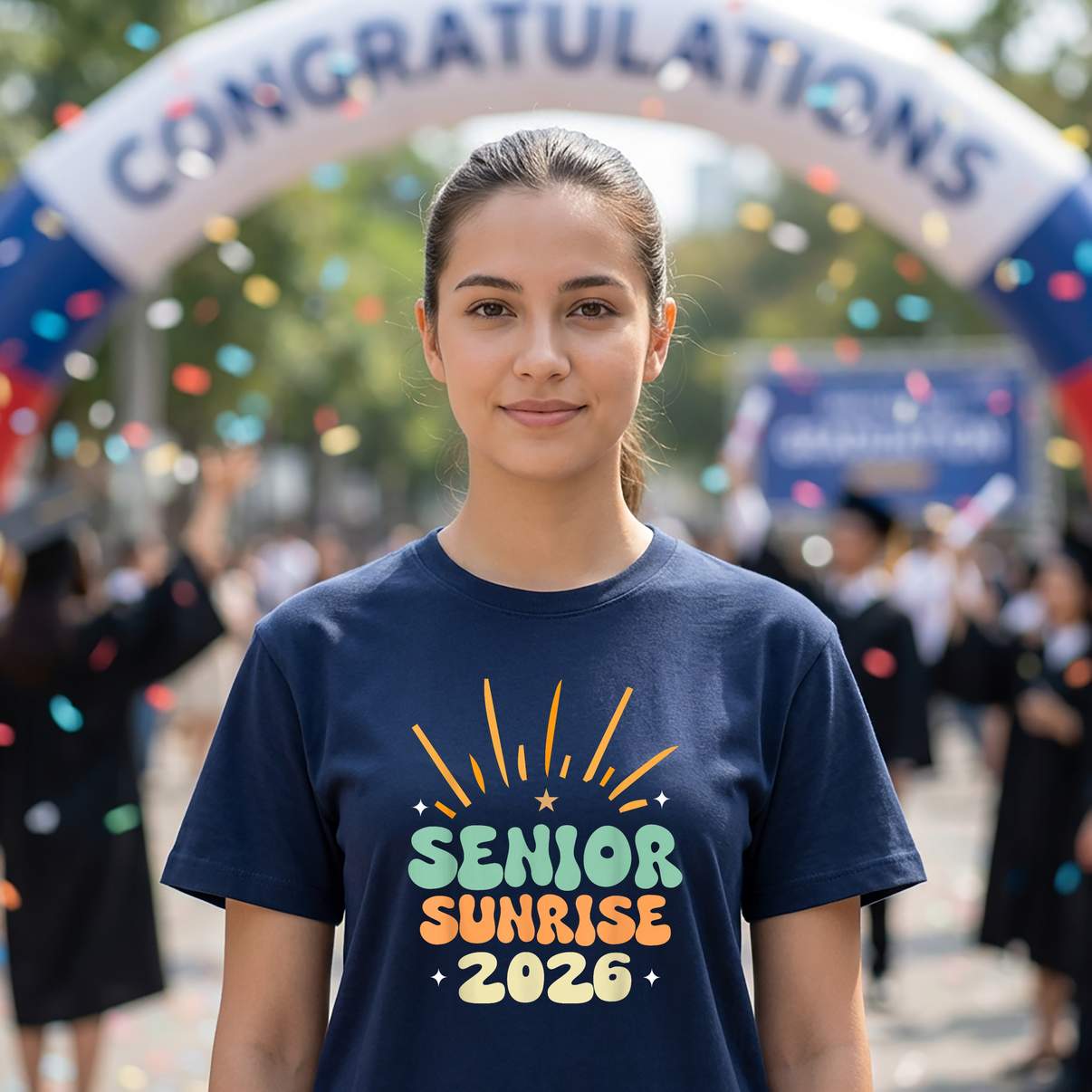 Senior Sunrise Class Of 2026 Tee Shirt High School Graduation Graphic For Mens Top