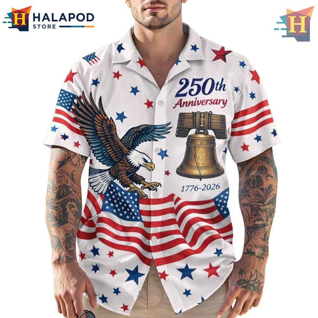Snow White America 250th Hawaiian Shirt 2026 Patriotic Independence Fan Gear
