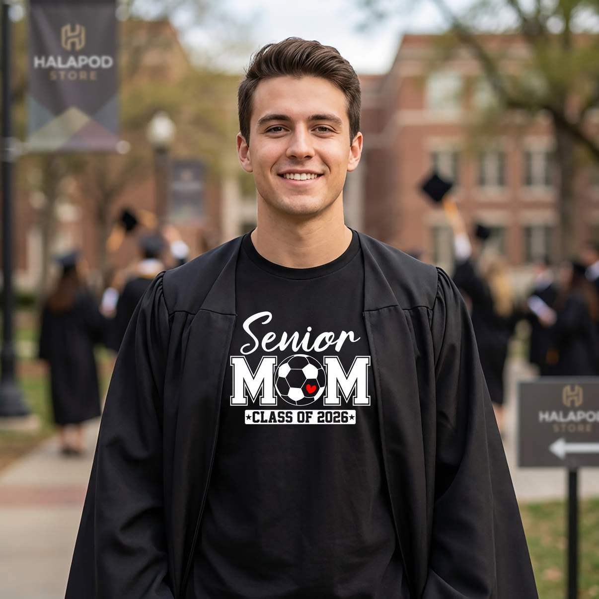 Soccer Mom Class Of 2026 Tee Shirt Senior Graduation Family Graphic Design For Men