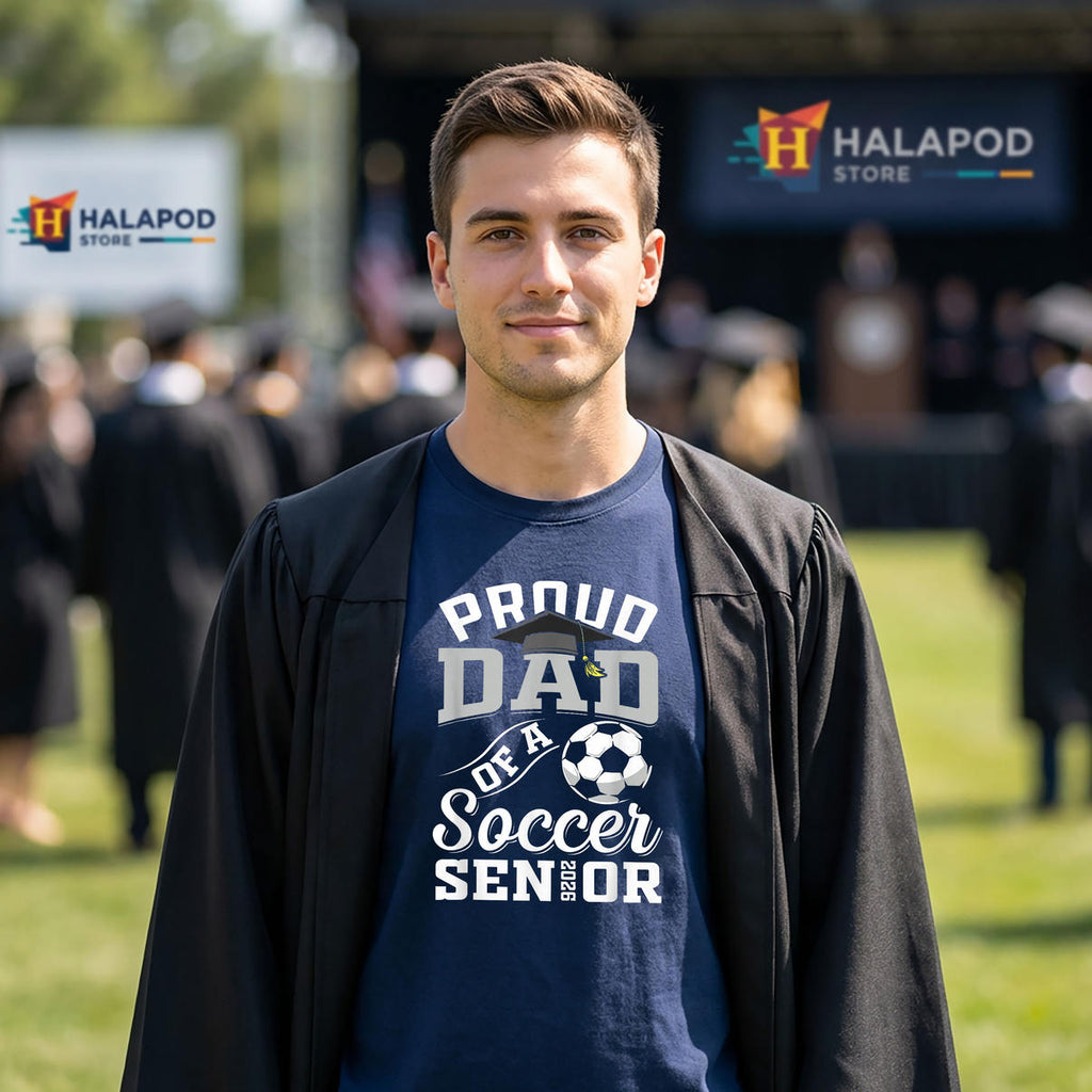Soccer Senior Dad Class Of Shirt 2026 Proud Graduation Family Fan Apparel