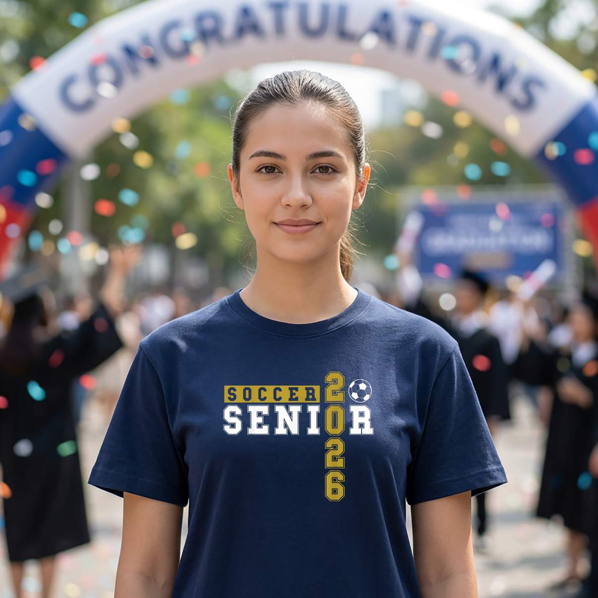 Soccer Senior Night 2026 Tee Shirt Class Of Graduation Sports Fan Graphic For Men