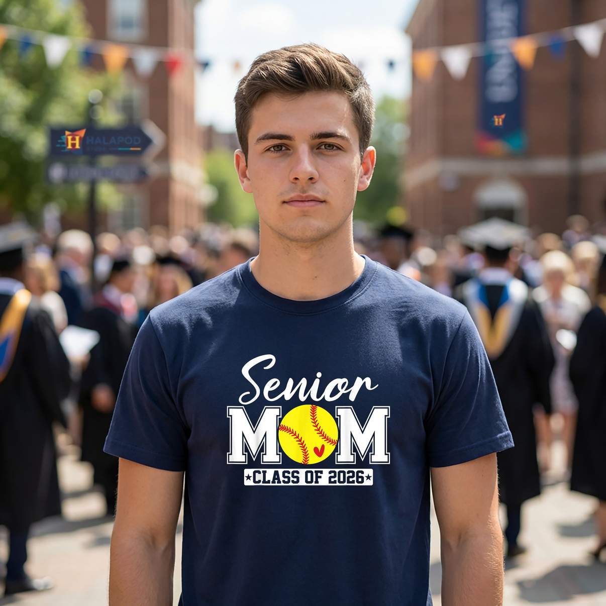 Softball Mom Class Of 2026 Shirt Senior Graduation Graphic Design Lover Womens