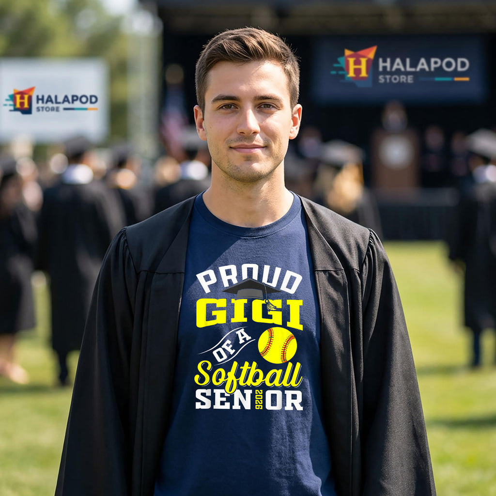 Softball Senior Gigi Graduation Shirt 2026 Proud Class Of Fan Apparel Gifts
