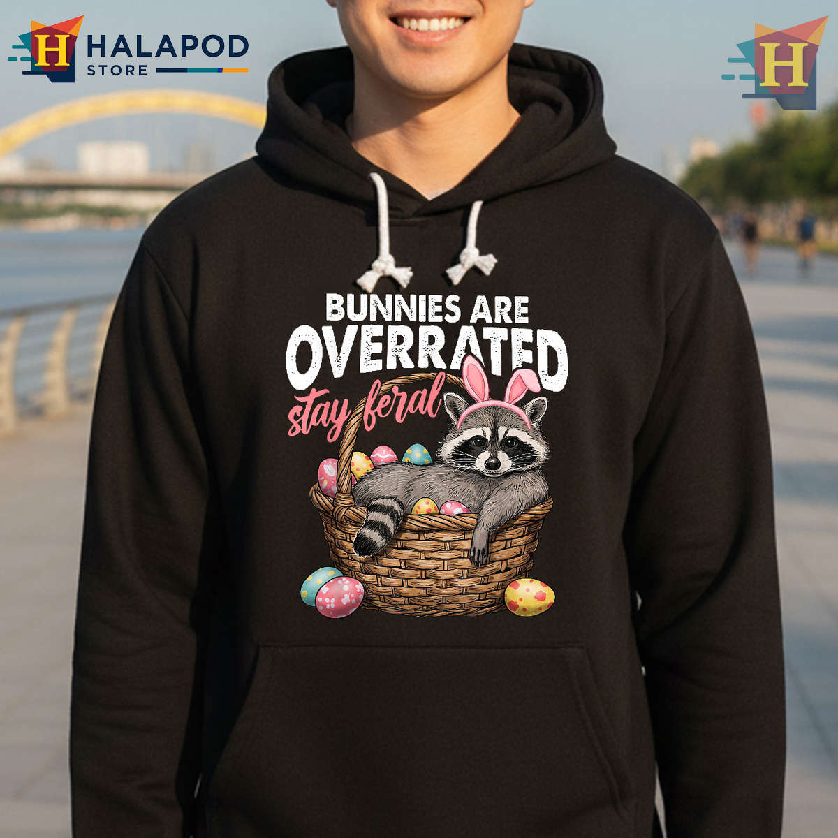 Stay Feral Raccoon Retro Graphic Funny Easter Shirts Vintage Vibes