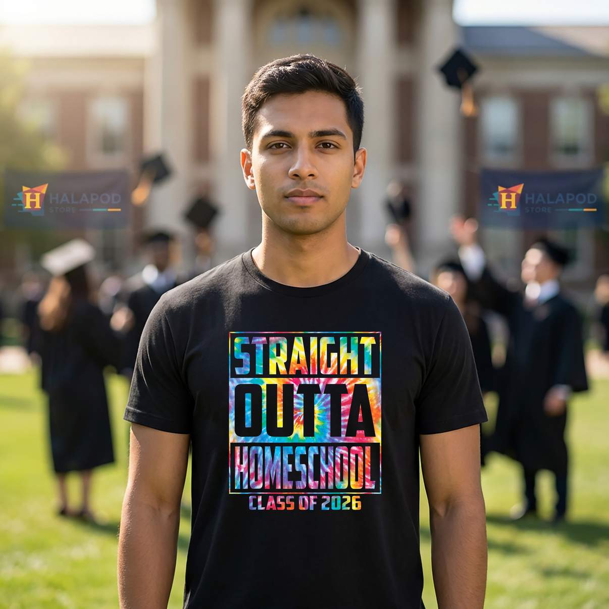 Straight Outta Homeschool TShirt Funny Graduation 2026 Graduate Graphic Womens