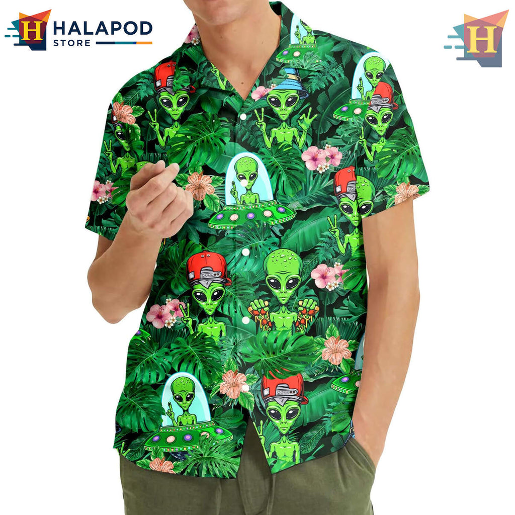 Summer Beach Alien Tropical Hawaiian Shirt 2026 Casual Mens Fan Apparel Gear
