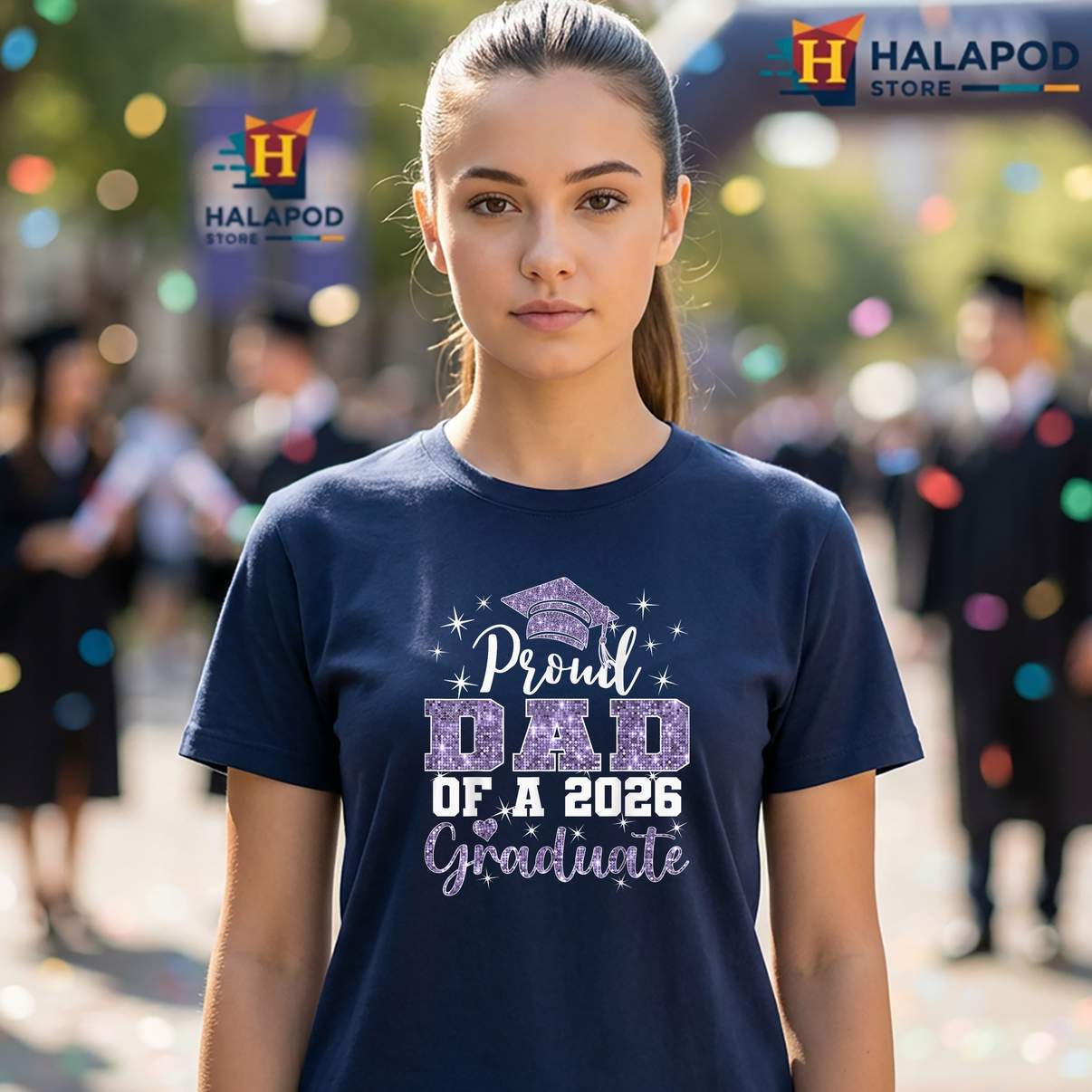 Super Proud Dad 2026 Tee Shirt Senior Graduate Graduation Family Graphic For Mens