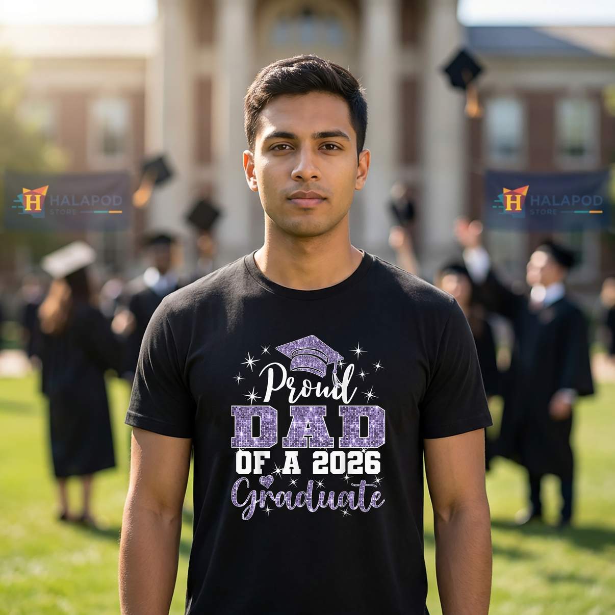 Super Proud Dad 2026 TShirt Senior Graduate Graduation Family Graphic For Mens