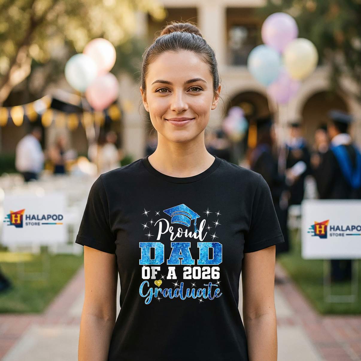 Super Proud Father 2026 Tee Shirt Senior Graduate Graduation Family Graphic Womens