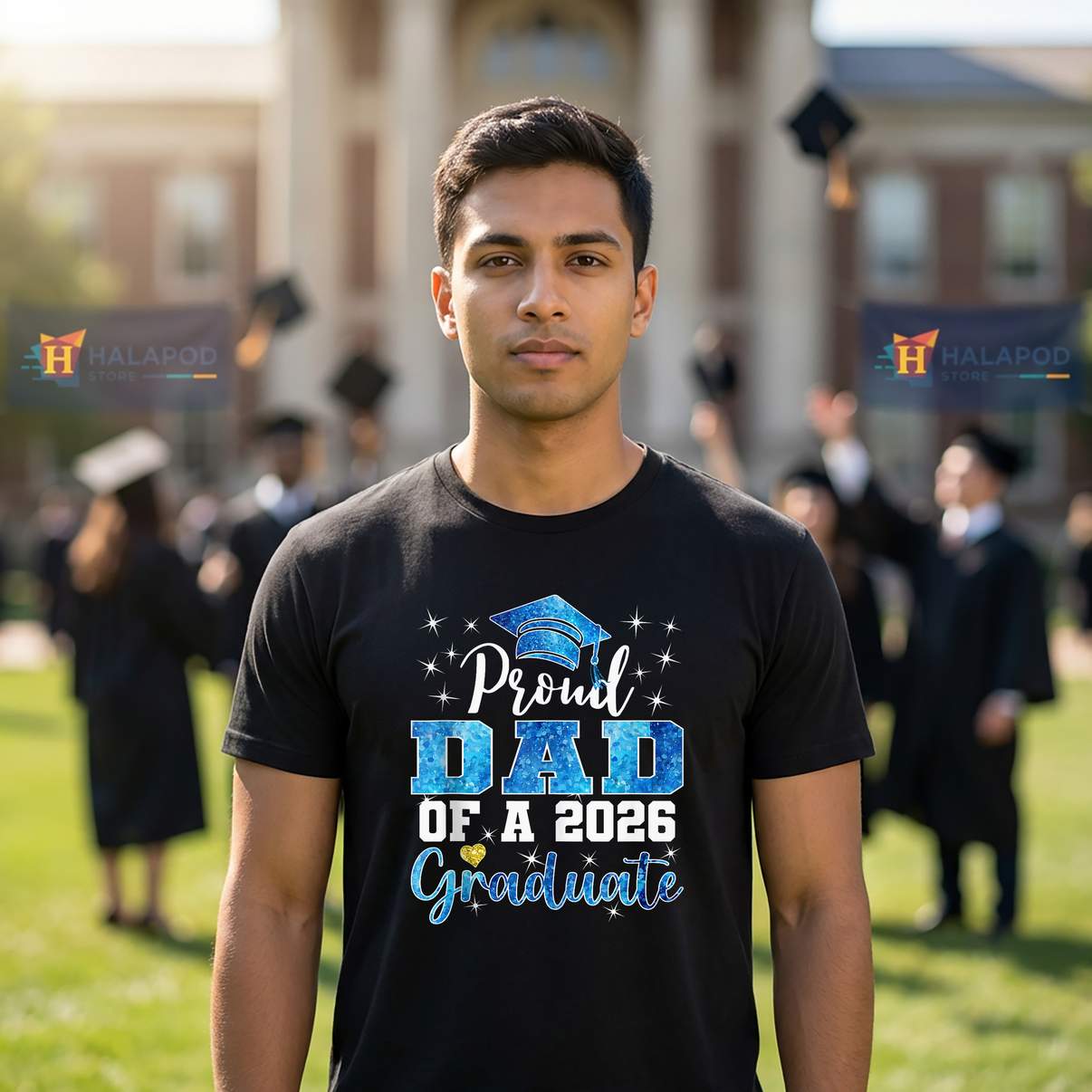 Super Proud Father 2026 T-Shirt Senior Graduate Graduation Family Graphic Womens