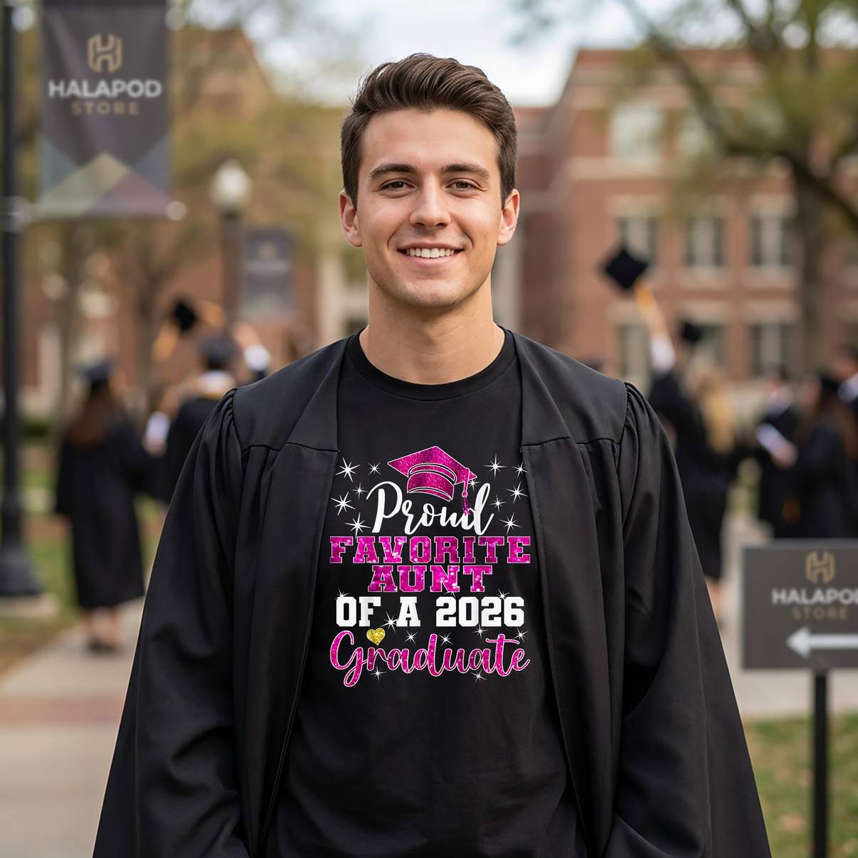 Super Proud Favorite Aunt TShirt 2026 Graduate Senior Family Graphic For Mens