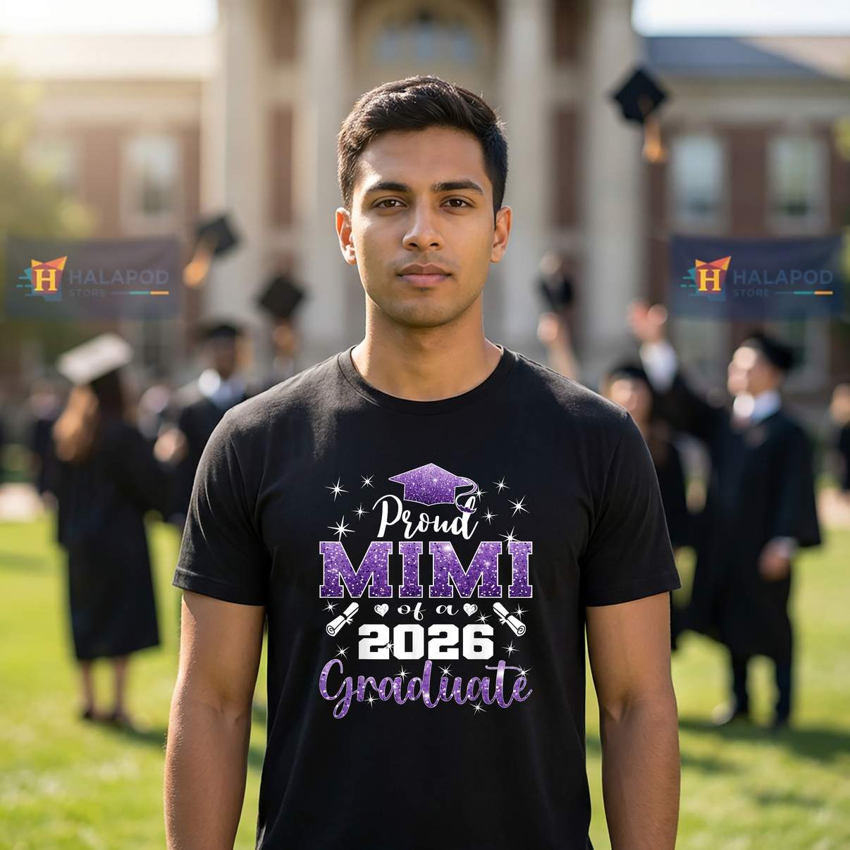 Super Proud Mimi 2026 T-Shirt Senior Graduate Graduation Family Graphic For Men