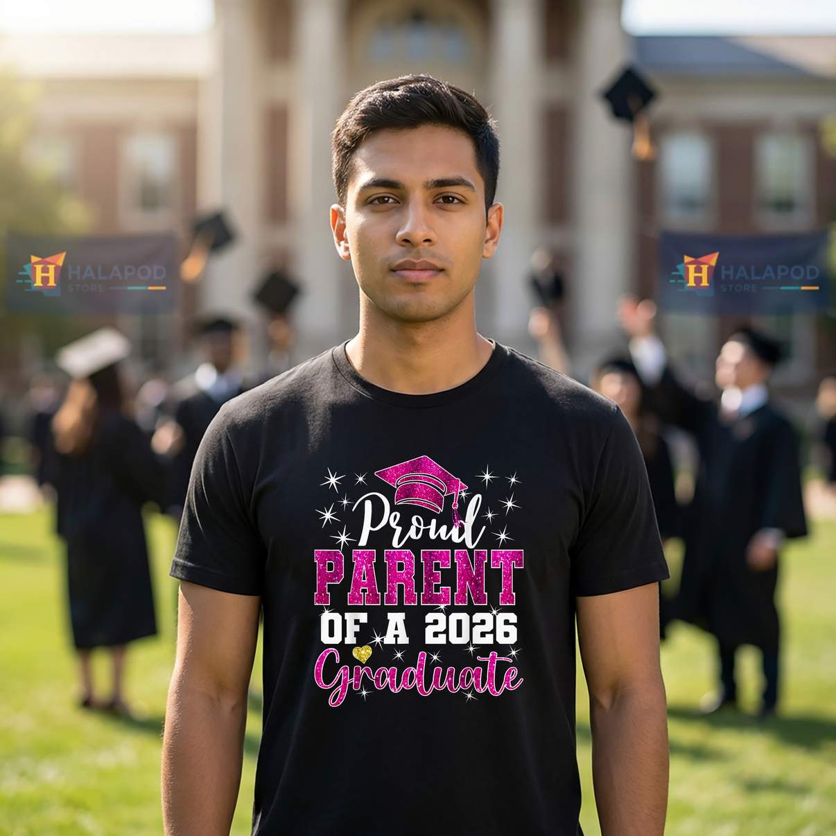 Super Proud Parent 2026 Tee Shirt Senior Graduate Graduation Family Graphic Womens