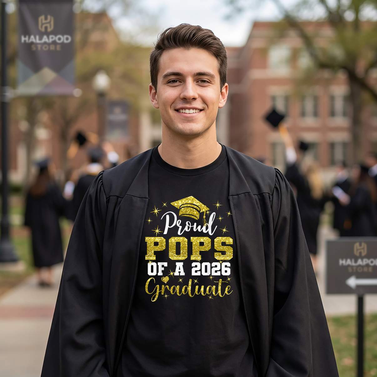 Super Proud Pops 2026 Shirt Senior Graduate Graduation Family Graphic For Mens