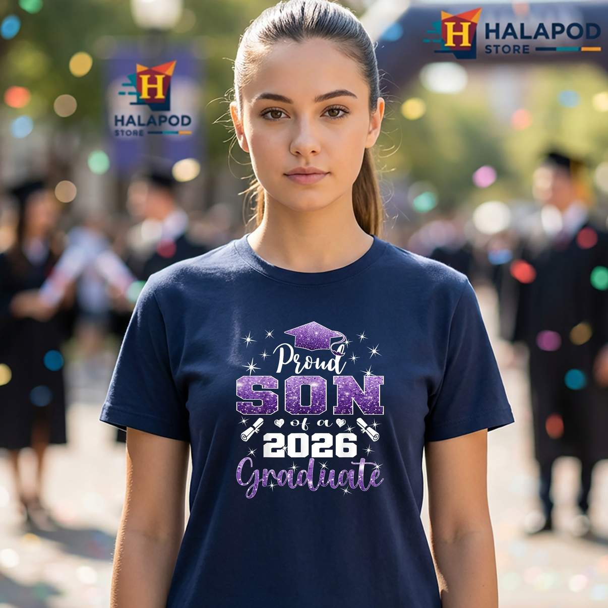 Super Proud Son 2026 Shirt Senior Graduate Graduation Family Graphic For Mens