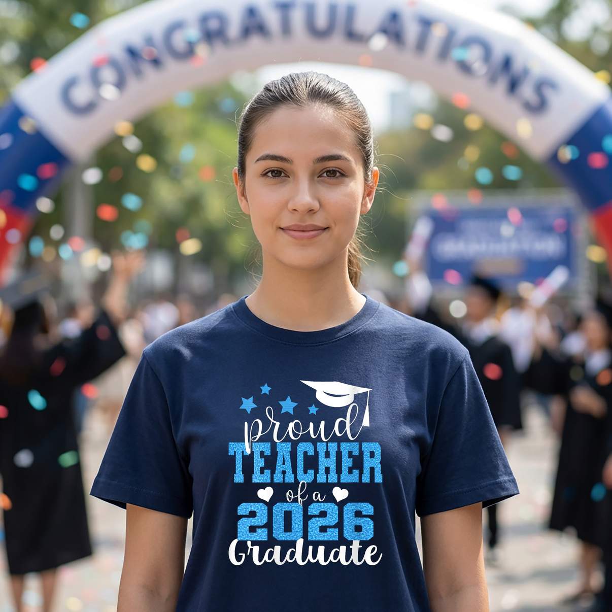 Super Proud Teacher 2026 TShirt Graduate Graduation Family Graphic For Womens