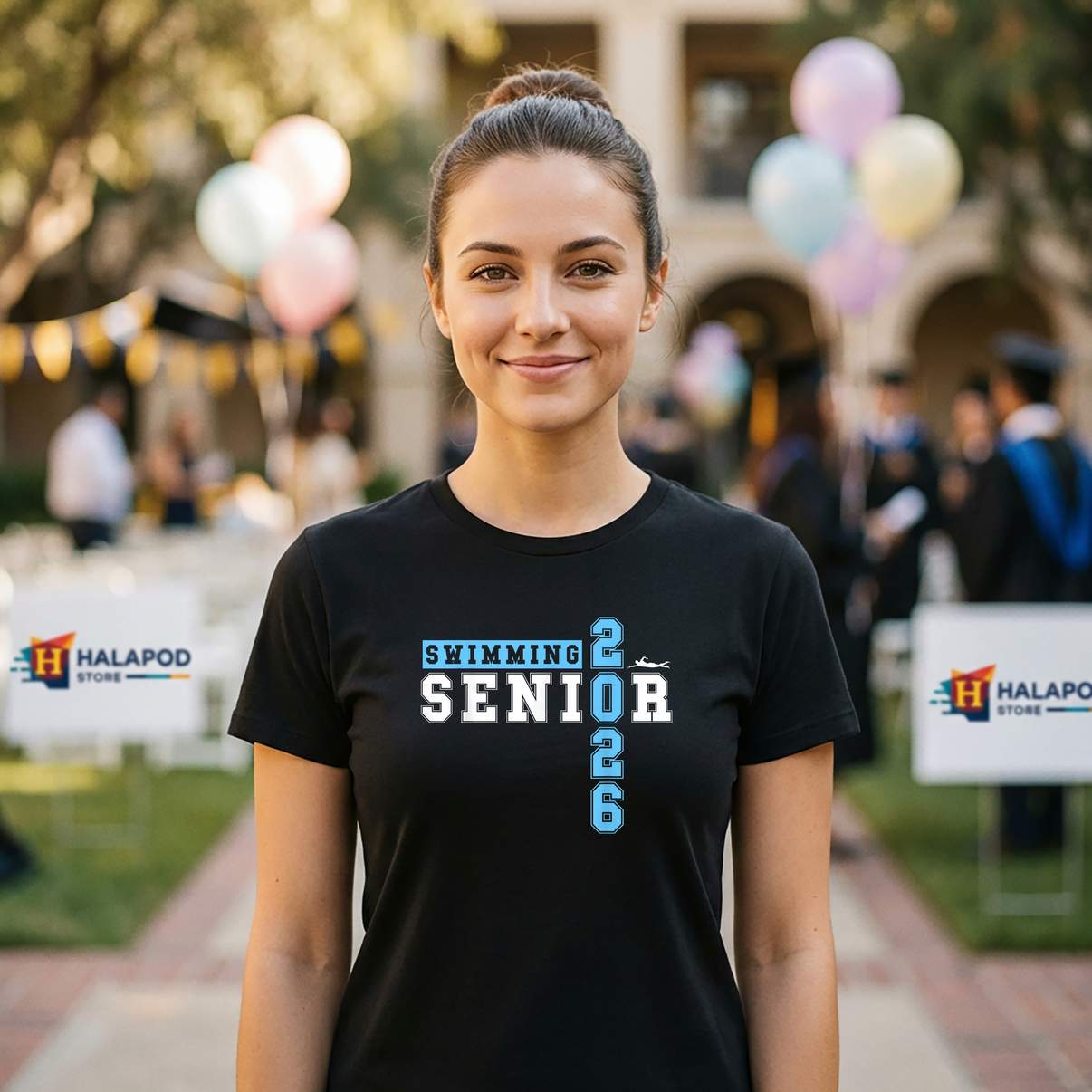 Swimming Senior Night 2026 T-Shirt Swim Graduation Sports Fan Graphic For Mens
