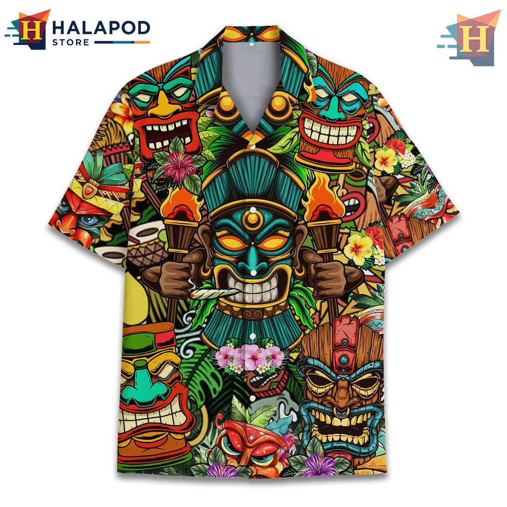 Tiki Tropical Casual Hawaiian Shirt 2026 Summer Beach Mens Fan Apparel Gear