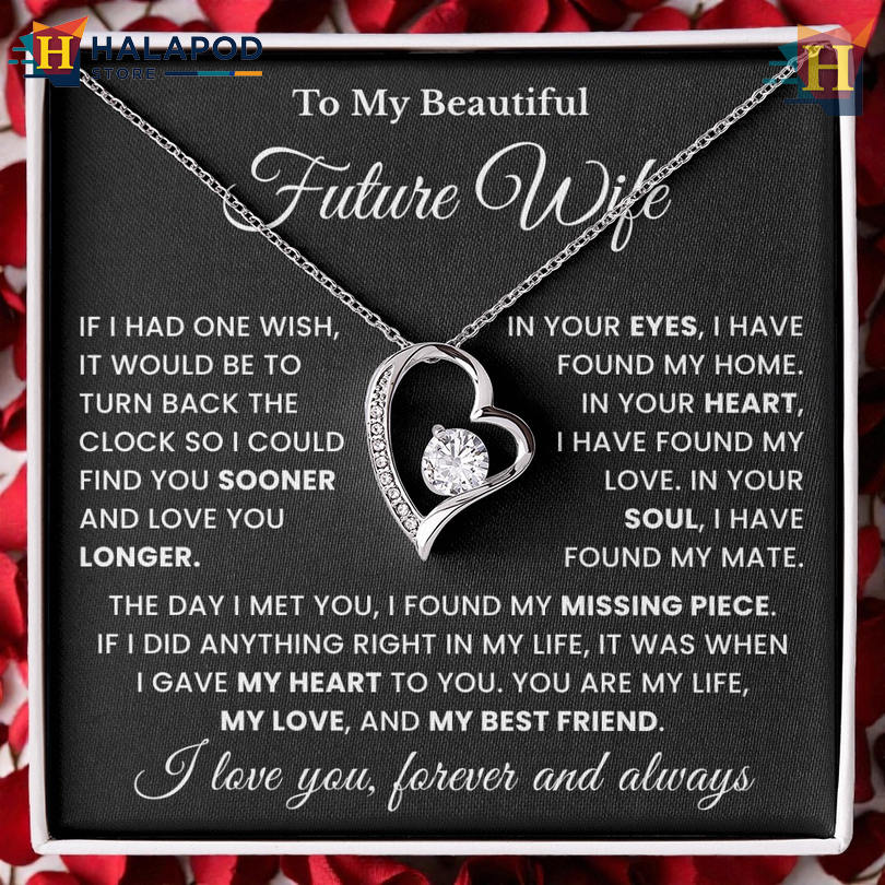 To My Beautiful Future Wife Soulmate Gift Necklace Valentines Card Messages Found My Missing Piece