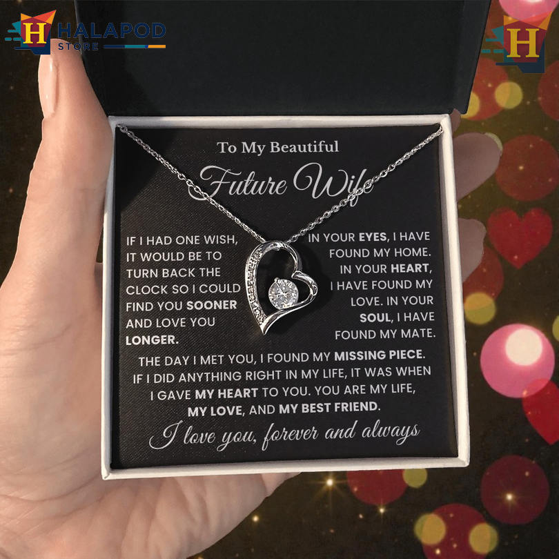 To My Beautiful Future Wife Soulmate Gift Necklace Valentines Card Messages Found My Missing Piece