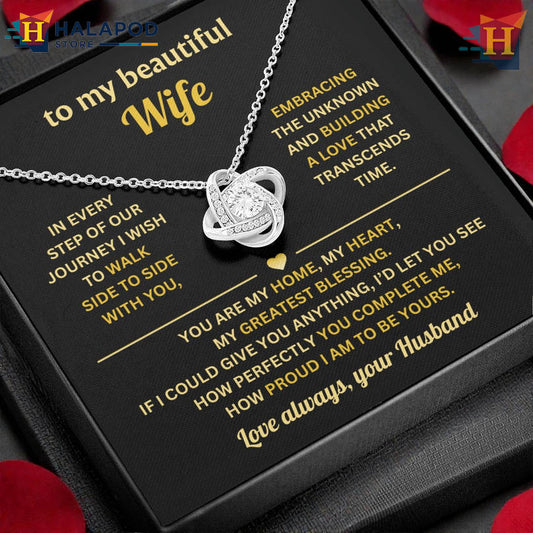To My Beautiful Wife Romantic Keepsake Necklace Necklaces Valentine's Day Jewelry For Her My Home