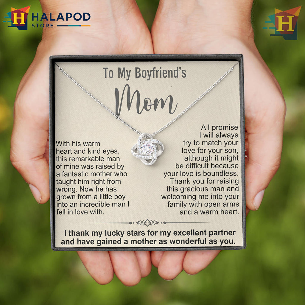 To My Boyfriends Mom Keepsake - Gracious Man Pendant - Mothers Day 2026