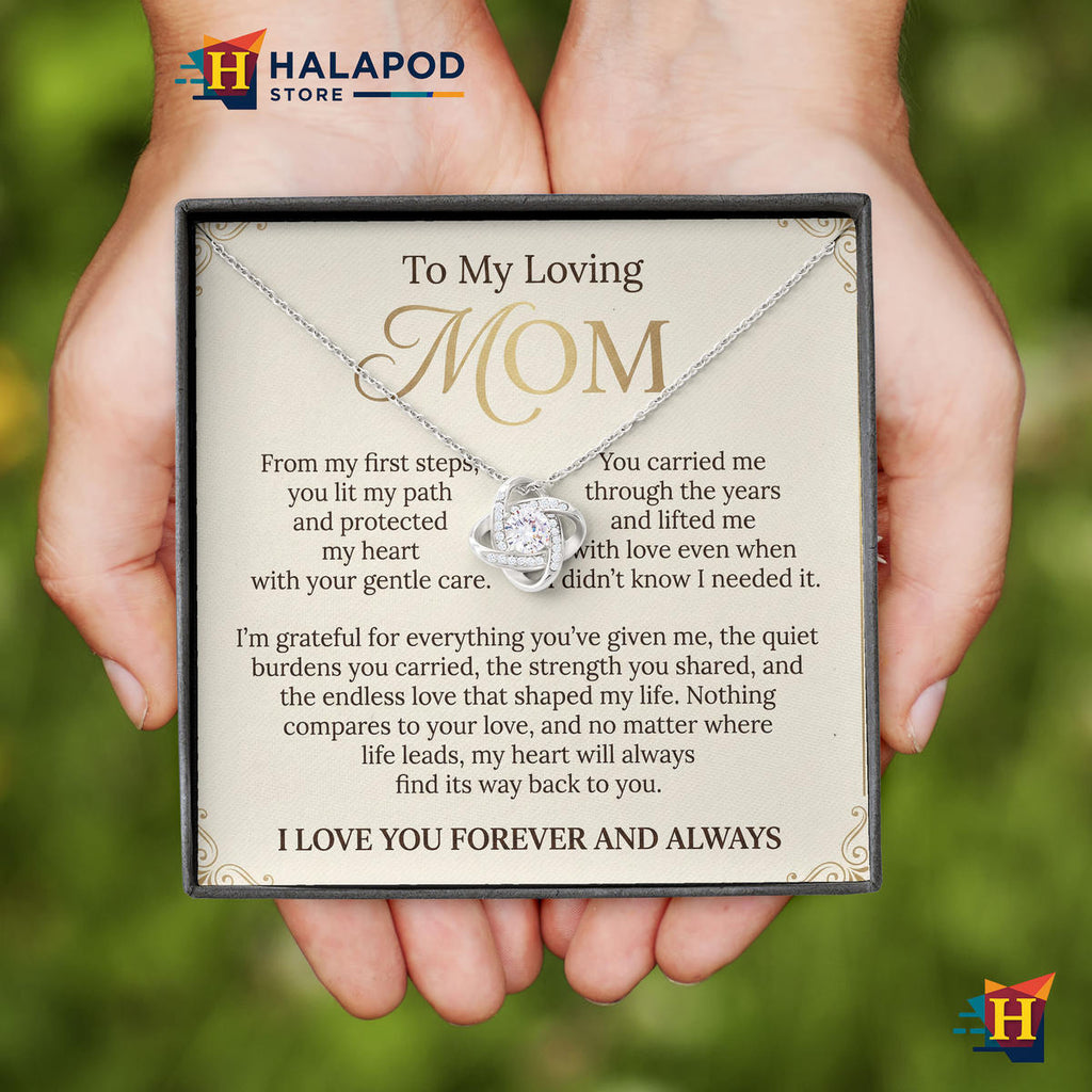 To My Loving Mom Keepsake - Lit My Path Message Card Pendant Mothers Day 2026