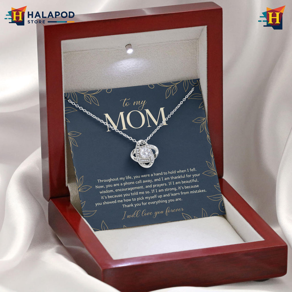 To My Mom Keepsake   Hand To Hold Message Card Necklace   Mothers Day 2026
