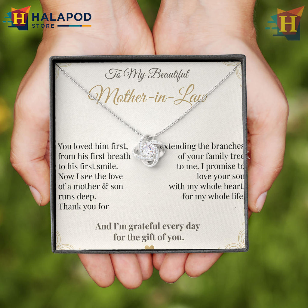 To My Mother-In-Law - Gift Of You Message Card Necklace - Mothers Day 2026
