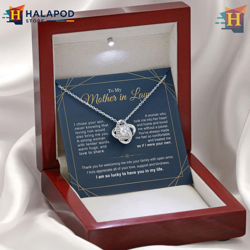 To My Mother In Law   Tender Words Message Card Necklace   Mothers Day 2026