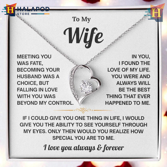 To My Wife Necklace Happy Valentines Day Card Message Best Thing Ever Happened