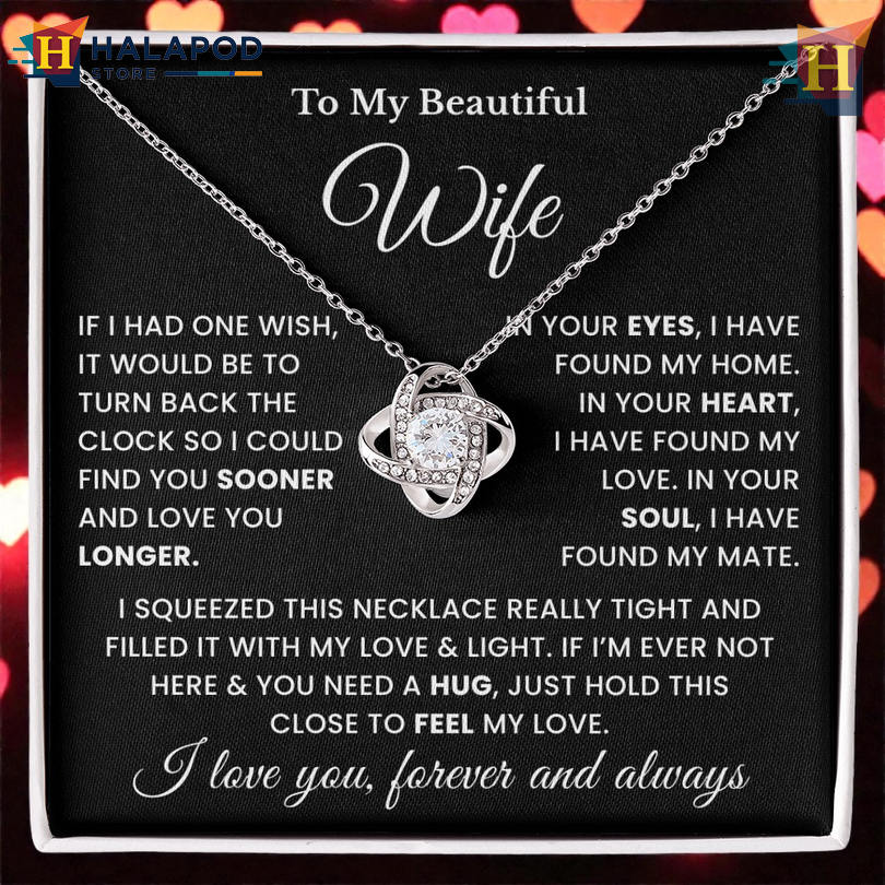 To My Wife Necklace Romantic Gift Valentine's Day Flower Card Messages I Have Found My Home