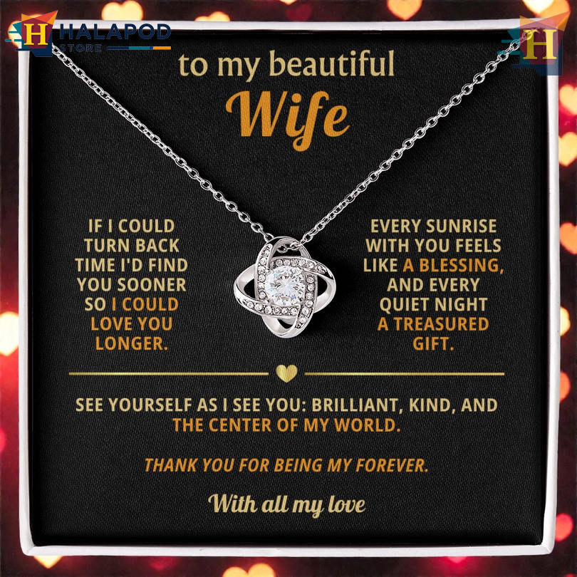 To My Wife Necklace Source Of Joy Valentine Card Message Find You Sooner Love You Longer