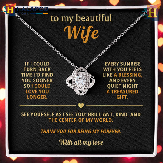 To My Wife Necklace Source Of Joy Valentine Card Message Find You Sooner Love You Longer
