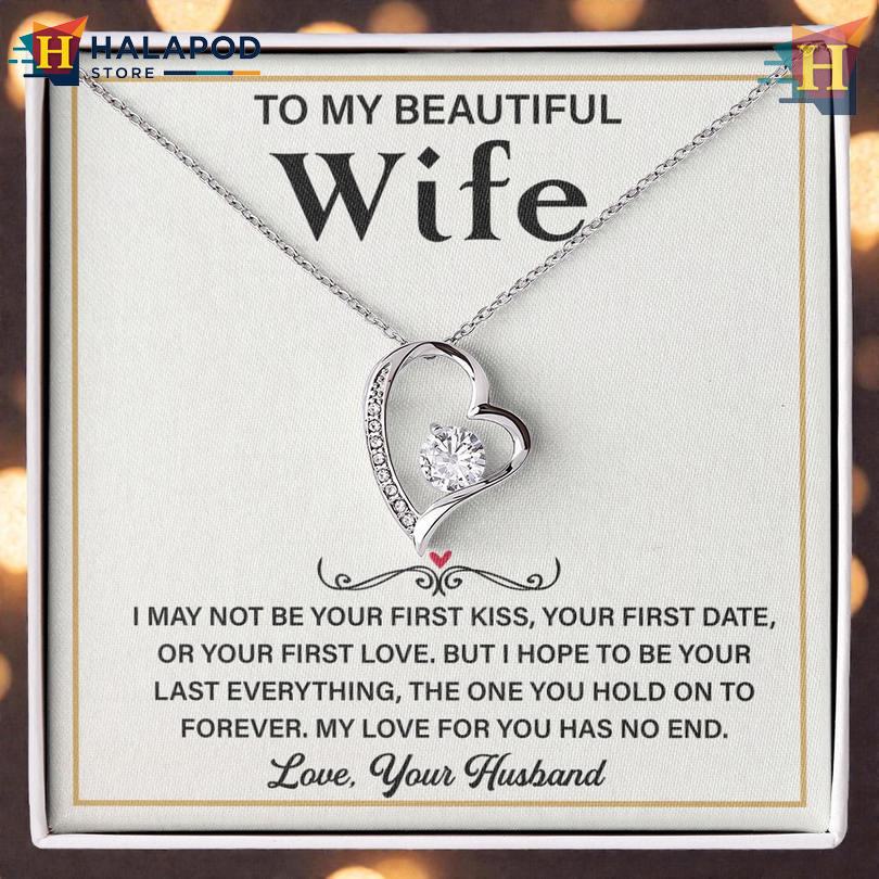 To My Wonderful Wife Forever Promise Necklace Valentine Day Card Messages My Last Everything