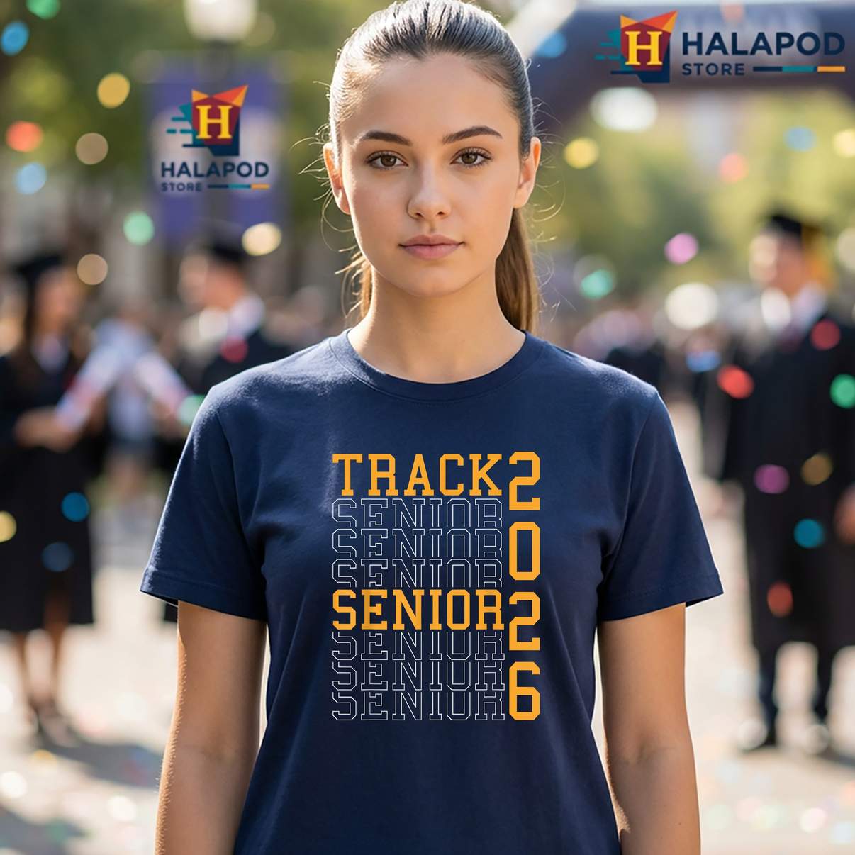 Track Senior Night Class Of 2026 Tee Shirt Graduation Sports Fan Graphic For Mens