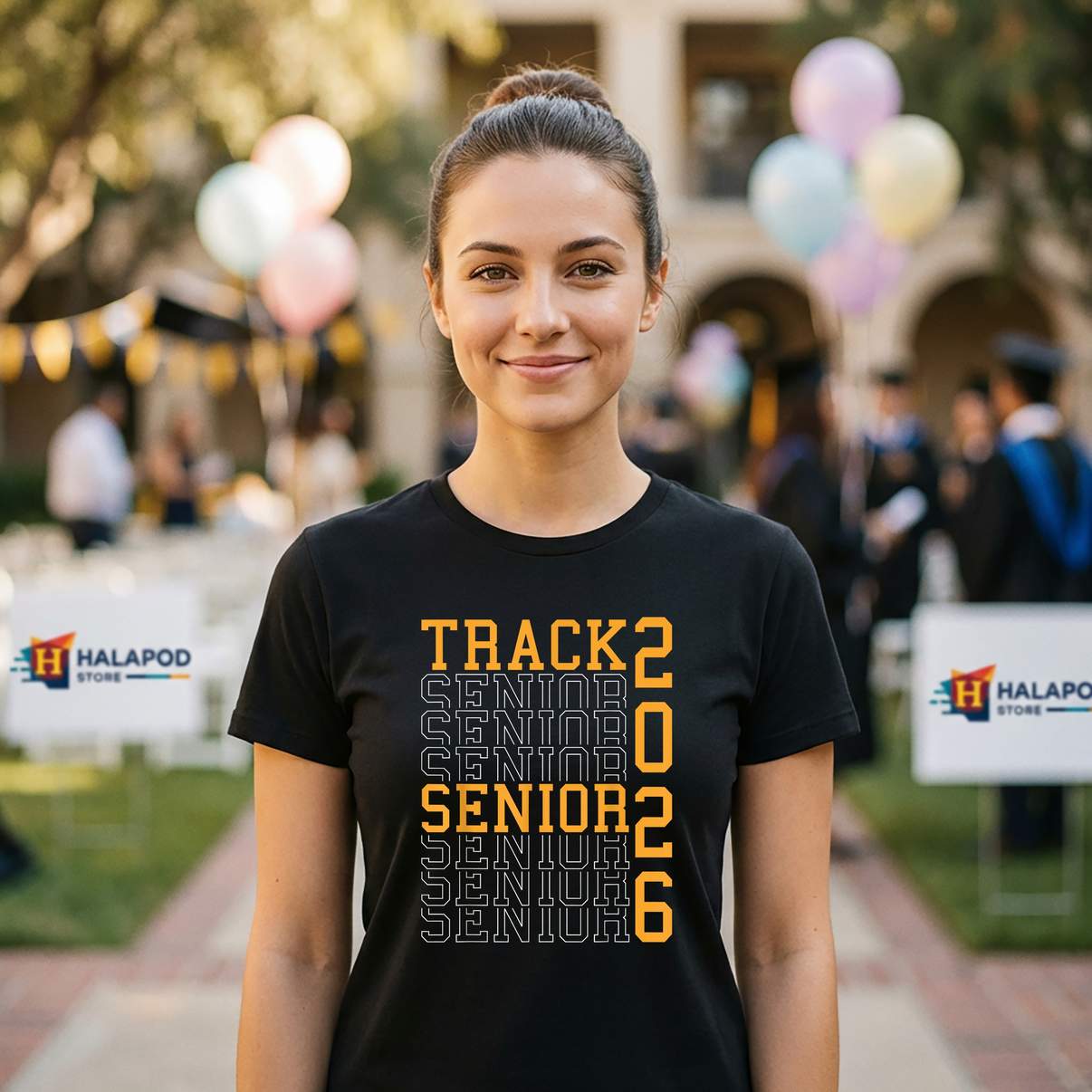 Track Senior Night Class Of 2026 TShirt Graduation Sports Fan Graphic For Mens