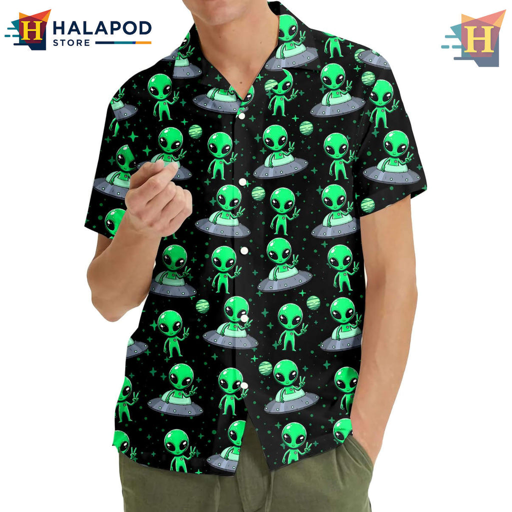 Tropical Alien Summer Beach Hawaiian Shirt 2026 Casual Mens Fan Apparel Gear