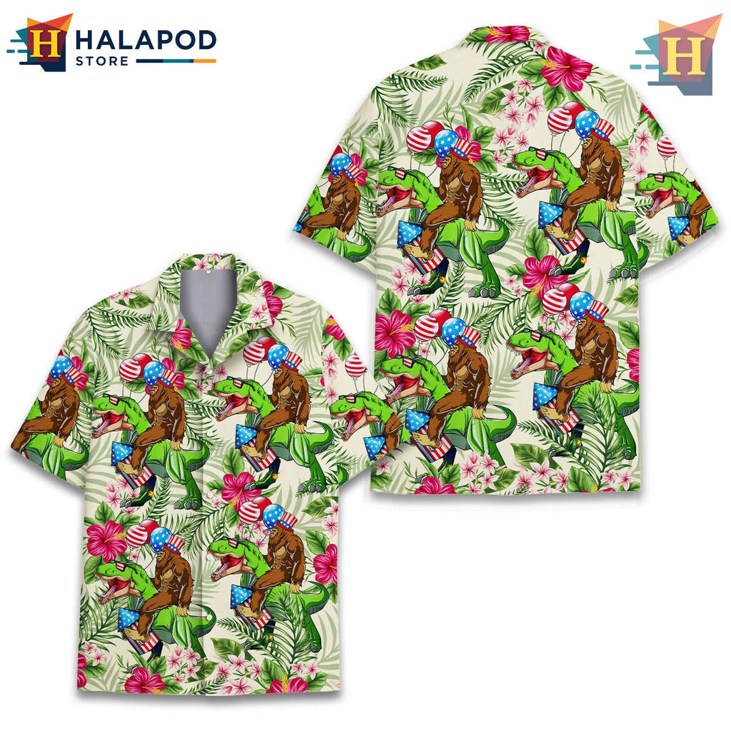 Tropical Bigfoot Summer Hawaiian Shirt 2026 Beach Casual Mens Fan Apparel Gear