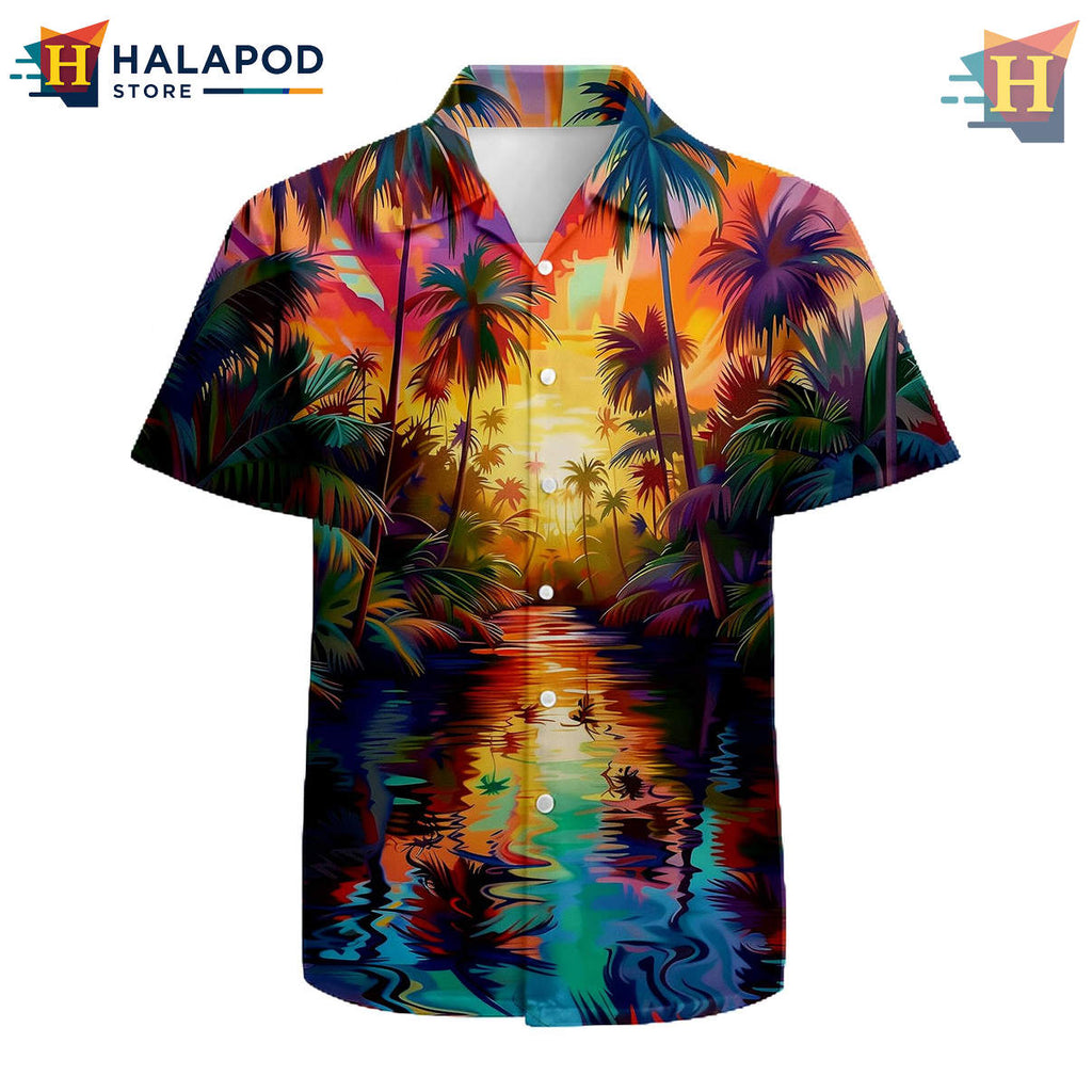Tropical Coconut Tree Hawaiian Shirt 2026 Funny Graphic Holiday Beach Apparel
