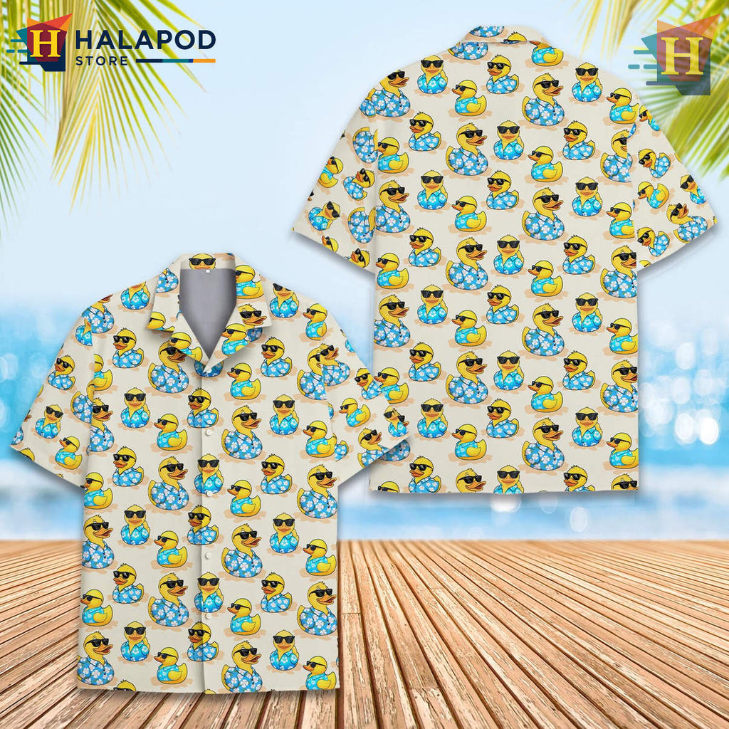 Tropical Duck Hawaiian Shirt Sasquatch Summer Beach Casual Funny Fan Apparel