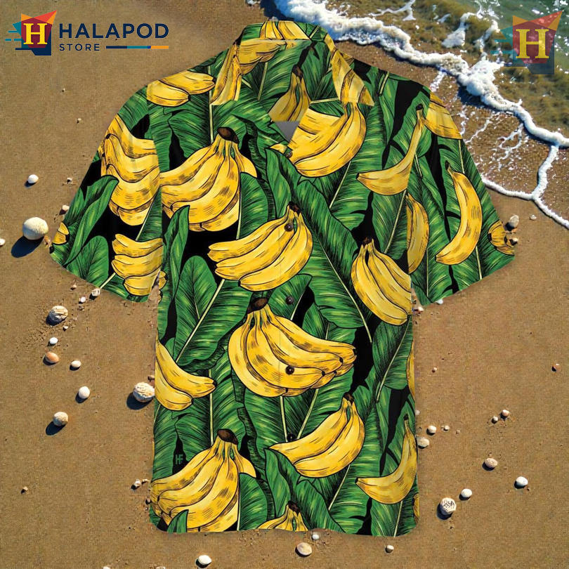 Tropical Hawaiian Shirt with Bold Banana Theme for a Bright Summer Statement