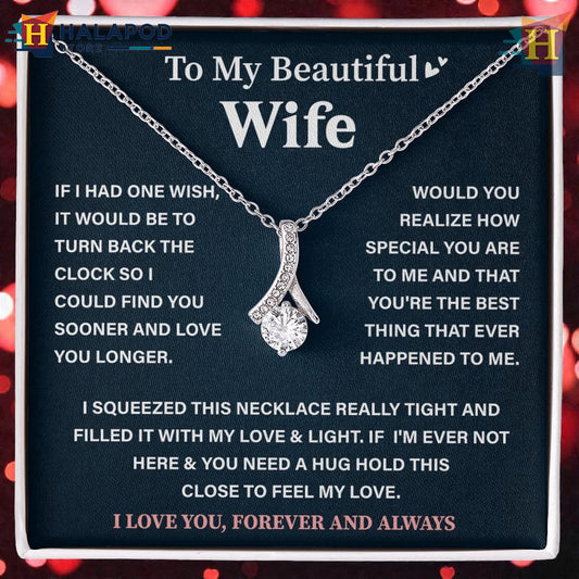 True Love Gift For To My Future Wife Valentine Day Necklace You Complete My Whole Life