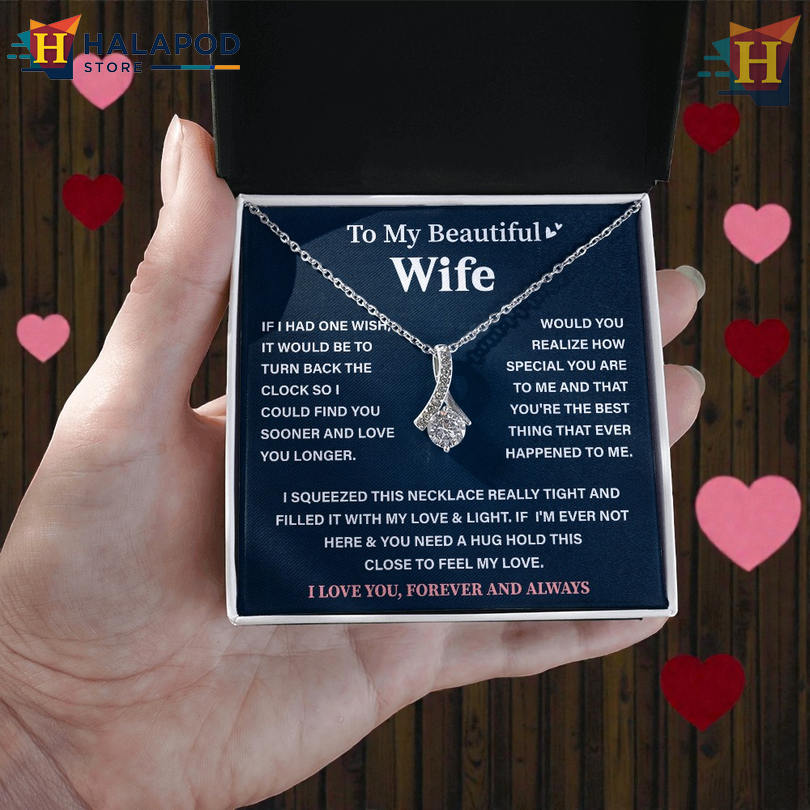 True Love Gift For To My Future Wife Valentine Day Necklace You Complete My Whole Life