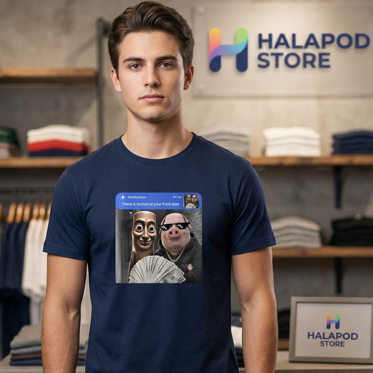 Tung Tung Tung Sahur Brainrot Shirt John Pork Funny Meme Graphic Mens