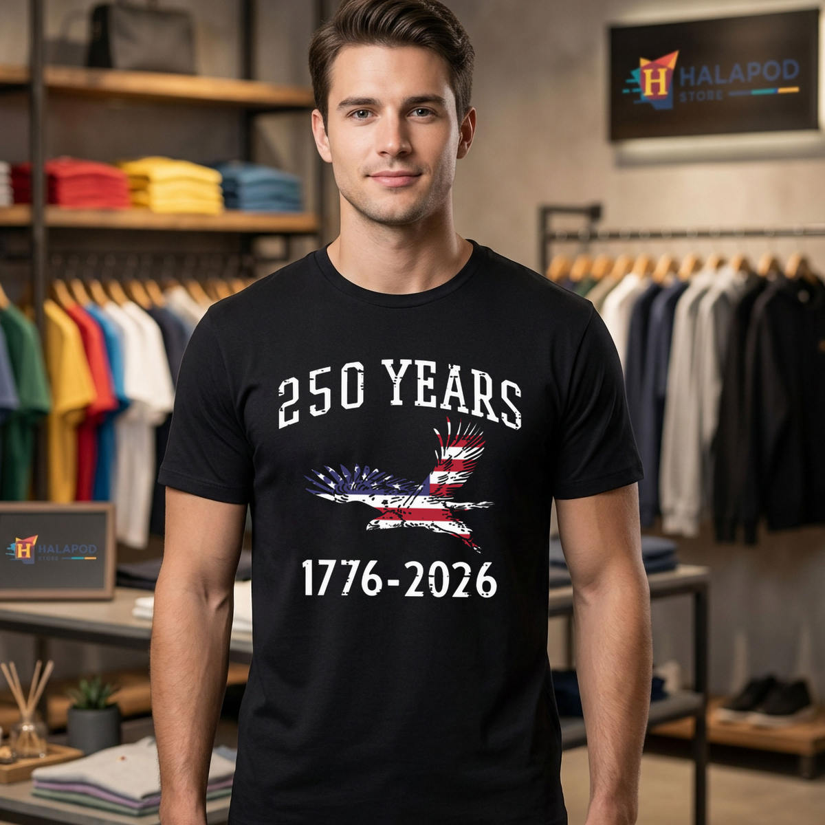 US Flag American 250th Shirt 2026 Men Women Kids 250 Years Anniversary